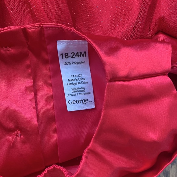 Red Toddler Holiday Dress - Picture 3 of 4